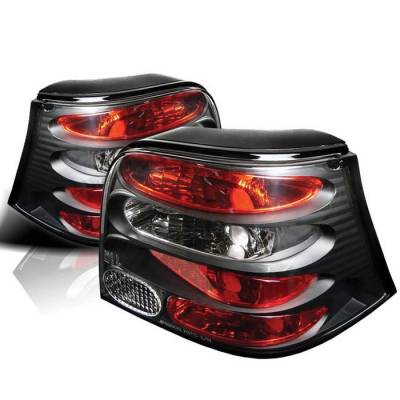 Volkswagen Golf Spyder Euro Style Taillights - Black - 111-VG99-BK