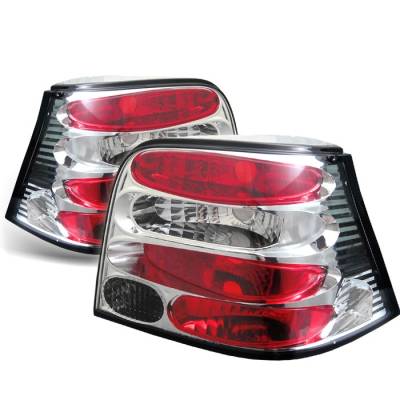 Volkswagen Golf Spyder Euro Style Taillights - Chrome - 111-VG99-C