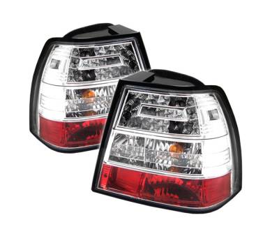 Volkswagen Jetta Spyder LED Taillights - Chrome - 111-VJ99-LED-C