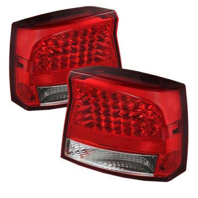 Dodge Charger Spyder LED Taillights - Red Clear - ALT-JH-DCH05-LED-RC