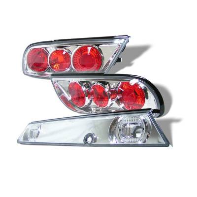 Nissan 240SX Spyder Euro Taillights - Chrome - 3PC - ALT-JY-N240SX89H-C