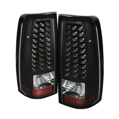 Chevrolet Silverado Spyder LED Taillights - Black - ALT-ON-CS03-LED-BK