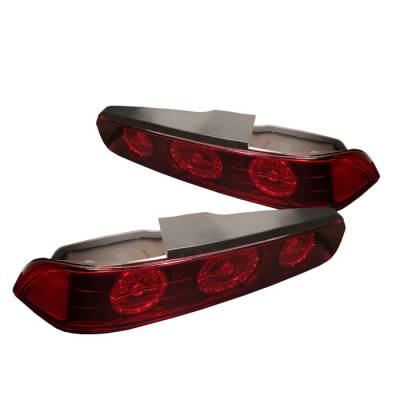 Acura Integra 2DR Spyder LED Taillights - All Red - ALT-YJ9400TLZ2-RD-LED