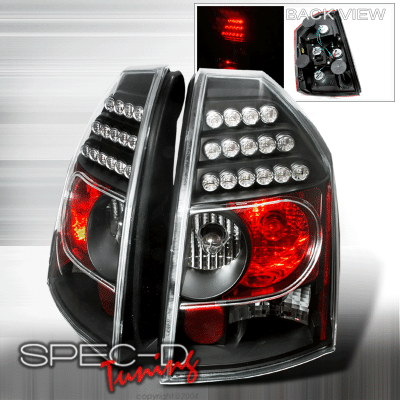 Chrysler 300 Spec-D LED Taillights - Black - LT-30005JMLED-KS