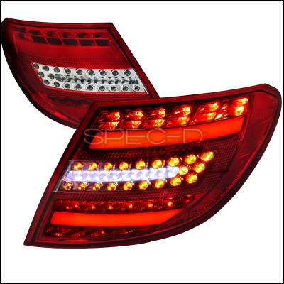 Mercedes-Benz C Class Spec-D LED Taillights - Chrome Housing - LT-BW20408RCLED-APC