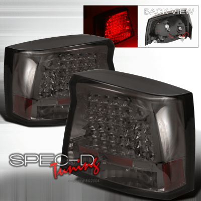 Dodge Charger Spec-D LED Taillights - Smoke - LT-CHG05GLED-TM