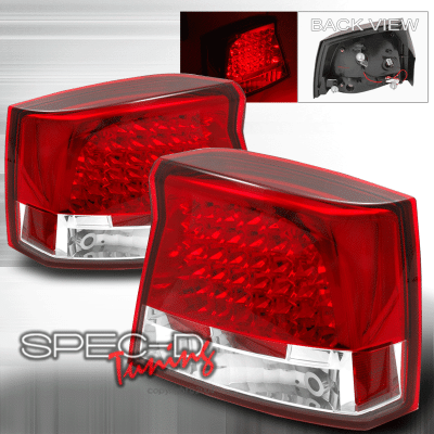 Dodge Charger Spec-D LED Taillights - Red - LT-CHG05RLED-TM