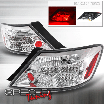 Honda Civic 2DR Spec-D LED Taillights - Chrome - LT-CV062CLED-KS