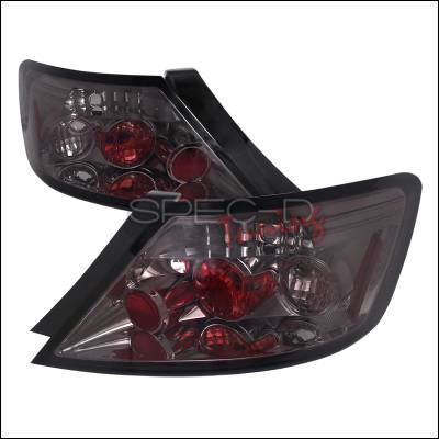 Honda Civic 2DR Spec-D Taillights - Smoked Lens - Chrome Housing - LT-CV062G-TM