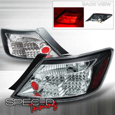 Honda Civic 2DR Spec-D LED Taillights - Black - LT-CV062JMLED-KS