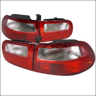 Honda Civic HB Spec-D Taillights - Red & Clear Lens - LT-CV923RPW-RS