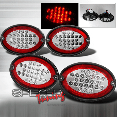 Chevrolet Corvette Spec-D LED Taillights - Chrome - LT-CVET97CLED-DP