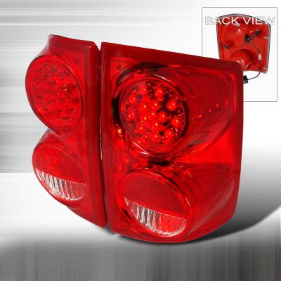 Dodge Dakota Spec-D LED Taillights - Red - LT-DAK05RLED-KS