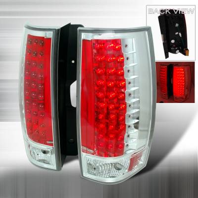 Chevrolet Tahoe Spec-D LED Taillights - Chrome - LT-DEN07CG3LED-KS