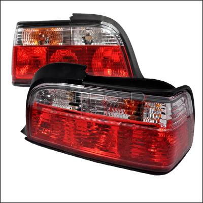 BMW 3 Series 2DR Spec-D Taillights - Red & Clear - LT-E362RPW-APC