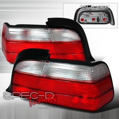 BMW 3 Series 2DR Spec-D Altezza Taillights - Red & Clear - LT-E362RPW-KS