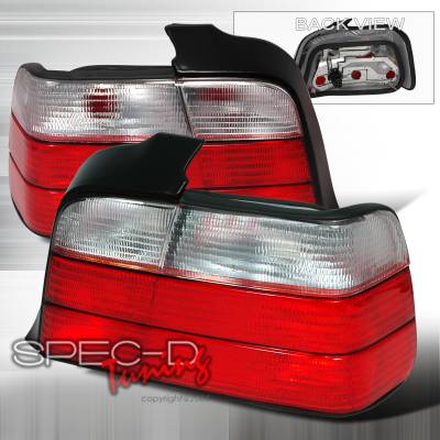 BMW 3 Series 4DR Spec-D Altezza Taillights - Red & Clear - LT-E364RPW-KS