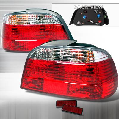 BMW 7 Series Spec-D Altezza Taillights - Red & Clear - LT-E384RPW-APC