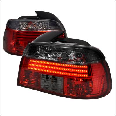 BMW 5 Series Spec-D Fiber Optic LED Taillights - Red & Smoke - LT-E394RG-F2-APC