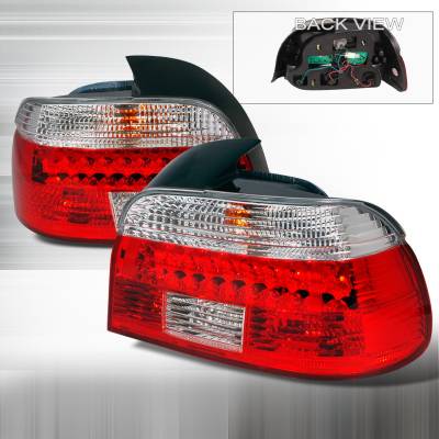 BMW 5 Series Spec-D LED Taillights - Red - LT-E3996RLED-KS