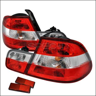 BMW 3 Series 2DR Spec-D Altezza Taillights - Red & Clear - LT-E462RPW-APC