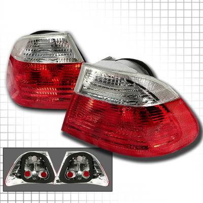 BMW 3 Series 2DR Spec-D Altezza Taillights - Red & Clear - LT-E46992RPW-KS