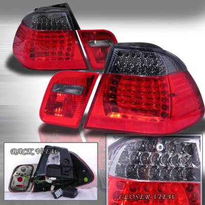 BMW 3 Series 4DR Spec-D Altezza Taillights - Smoke - LT-E46994G-APC