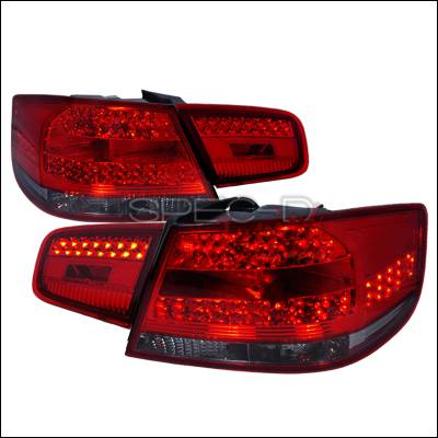 BMW 3 Series 2DR Spec-D LED Taillights - Red & Smoke - LT-E9207RGLED-KS