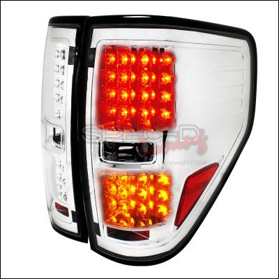 Ford F150 Spec-D LED Taillights - Chrome - LT-F15009CLED-TM