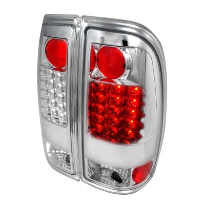 Ford F150 Spec-D LED Taillights - Chrome - LT-F15097CLED-TM