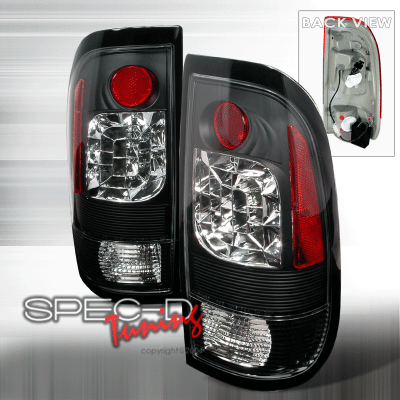 Ford F150 Spec-D LED Taillights - Black - LT-F15097JMLED-KS