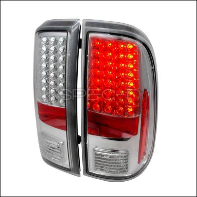 Ford F250 Spec-D LED Taillights - Chrome - LT-F25008CLED-KS