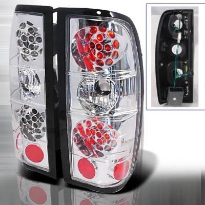 Nissan Frontier Spec-D LED Taillights - Chrome - LT-FRO98CLED-KS