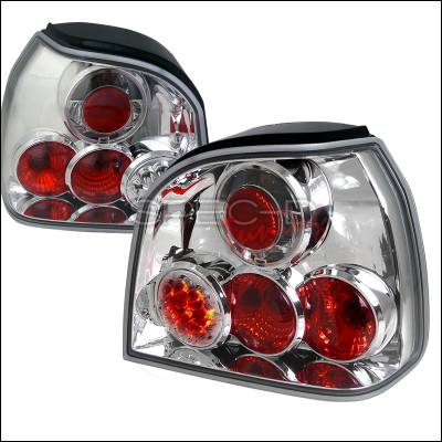 Volkswagen Golf Spec-D LED Taillights - Chrome Housing - LT-GLF93CLED-TM