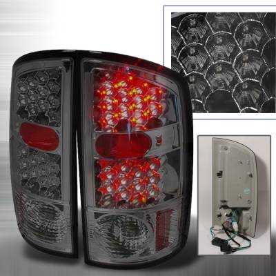 Dodge Ram Spec-D LED Taillights - Smoke - LT-RAM02GLED-KS