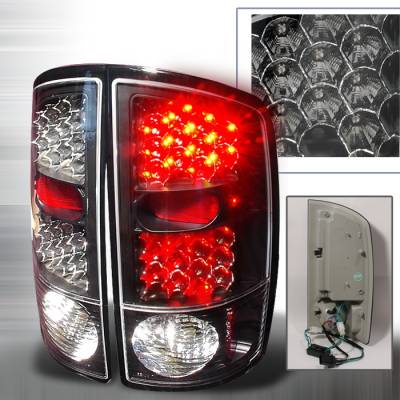 Dodge Ram Spec-D LED Taillights - Black - LT-RAM02JMLED-KS