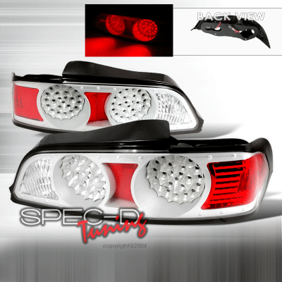 Acura RSX Spec-D LED Taillights - Brushed Silver - LT-RSX05SLED-DP