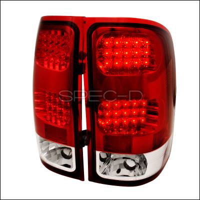 GMC Sierra Spec-D LED Taillights - Red - LT-SIE07RLED-TM