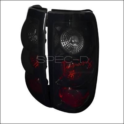 Chevrolet Silverado Spec-D Euro Taillights - Glossy - Black Housing with Smoke Lens - LT-SIV03BB-TM