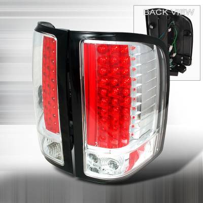 Chevrolet Silverado Spec-D LED Taillights - Chrome - LT-SIV07CLED-KS