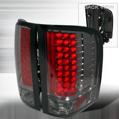 Chevrolet Silverado Spec-D LED Taillights - Smoke - LT-SIV07GLED-KS