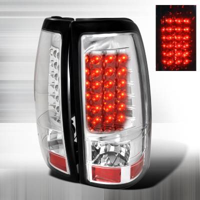 Chevrolet Silverado Spec-D LED Taillights - Chrome - LT-SIV99CLED-TM