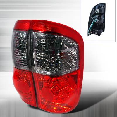 Toyota Tundra Spec-D LED Taillights - Red & Smoke - LT-TUN00RGLED-KS