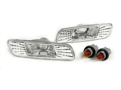 Lexus IS300 Crystal Clear Front DEPO Bumper DEPO Side Marker Light