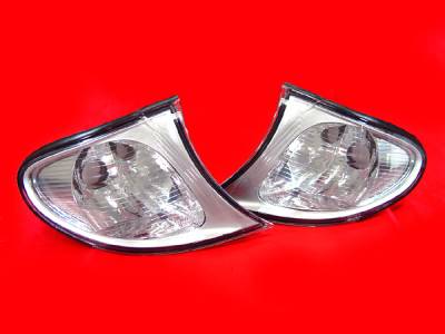 BMW E46 4D/5D Chrome Housing DEPO Clear Corner Lights