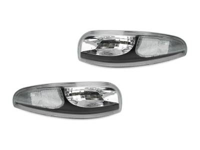 Chevy Corvette C5 Black Clear Front Signal DEPO Bumper Light