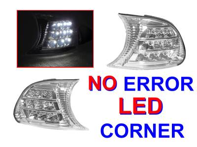 BMW E46 2D/Cabrio Crystal Clear White DEPO Led Corner Lights