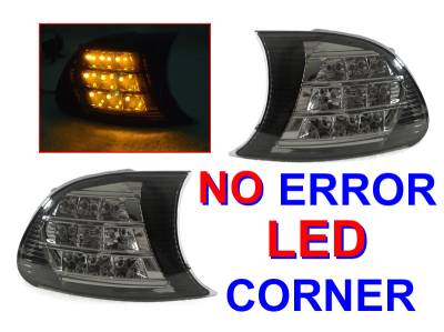 BMW E46 2D/Cabrio Crystal Smoke Amber DEPO Led Corner Lights