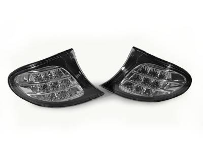 BMW E46 4D/5D Black Clear DEPO Corner Light- X9 Amber Led