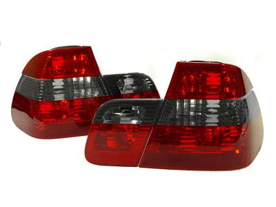 BMW E46 4D Red/Smoke/Red 4Pcs DEPO Tail Lights